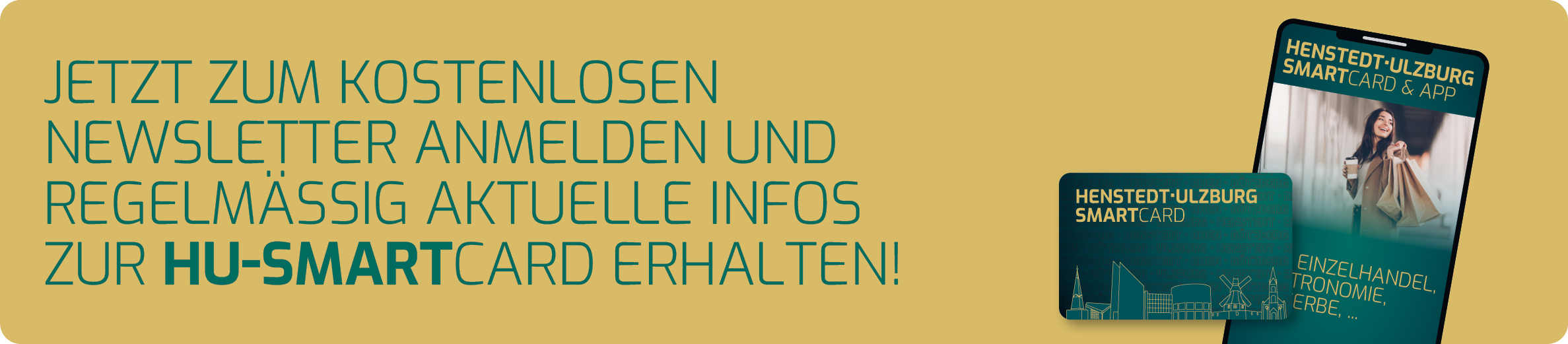 Bannerwerbung HU-SmartCARD für die Newsletteranmeldung